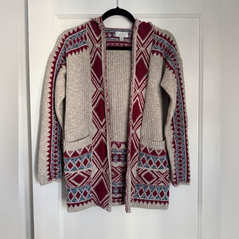 Lucky Brand XS hooded cardigan